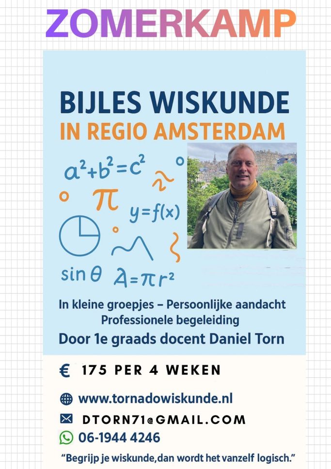 wiskundehulp wiskunde flyer